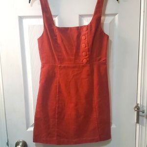 Dark Orange mid length dress